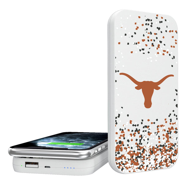 University of Texas Longhorns Confetti 5000mAh Portable Wireless Charger