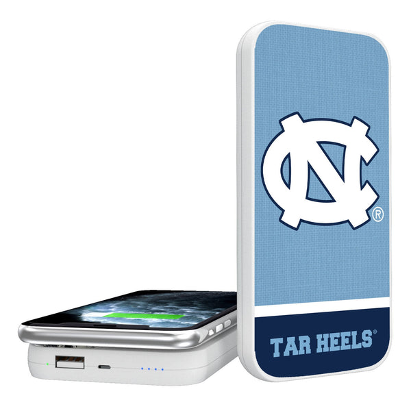 University of North Carolina Tar Heels Endzone Solid 5000mAh Portable Wireless Charger