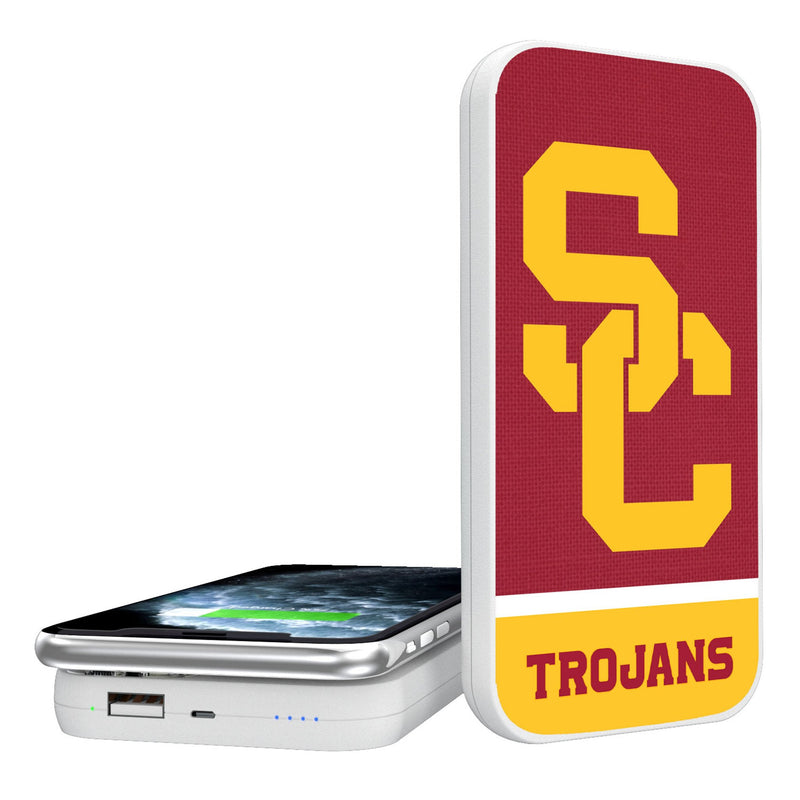 University of Southern California Trojans Endzone Solid 5000mAh Portable Wireless Charger