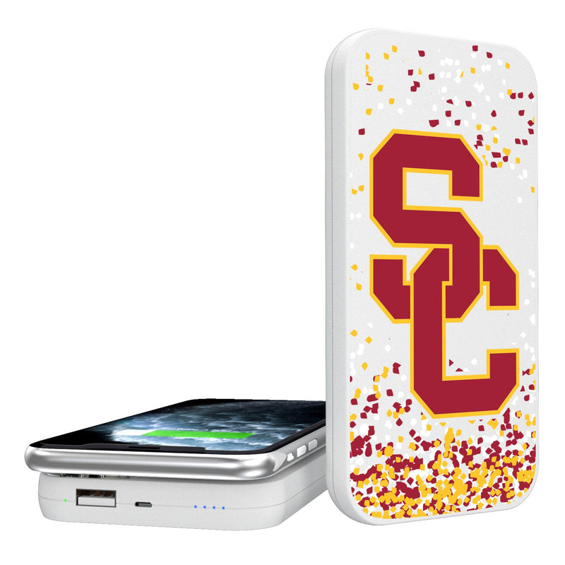 University of Southern California Trojans Confetti 5000mAh Portable Wireless Charger