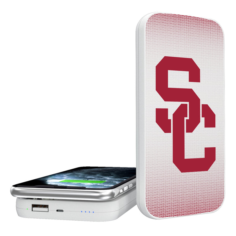 University of Southern California Trojans Linen 5000mAh Portable Wireless Charger