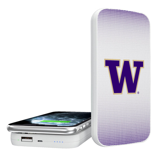 University of Washington Huskies Linen 5000mAh Portable Wireless Charger