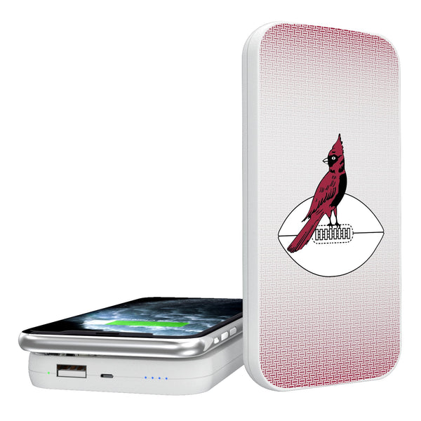 Chicago Cardinals 1947-1959 Historic Collection Linen 5000mAh Portable Wireless Charger