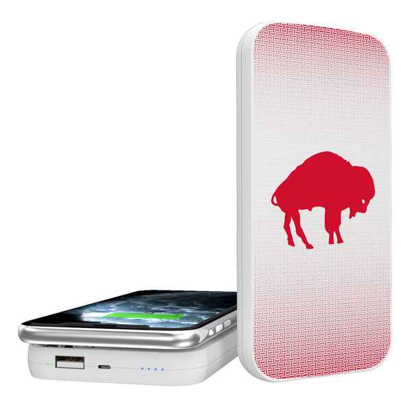 Buffalo Bills Historic Collection Linen 5000mAh Portable Wireless Charger