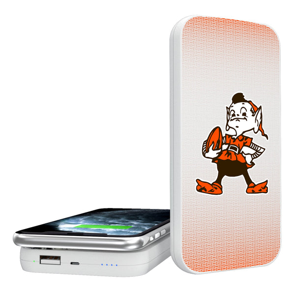 Cleveland Browns Historic Collection Linen 5000mAh Portable Wireless Charger