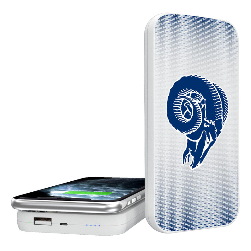 Los Angeles Rams Historic Collection Linen 5000mAh Portable Wireless Charger