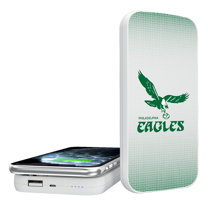 Philadelphia Eagles 1973-1995 Historic Collection Linen 5000mAh Portable Wireless Charger