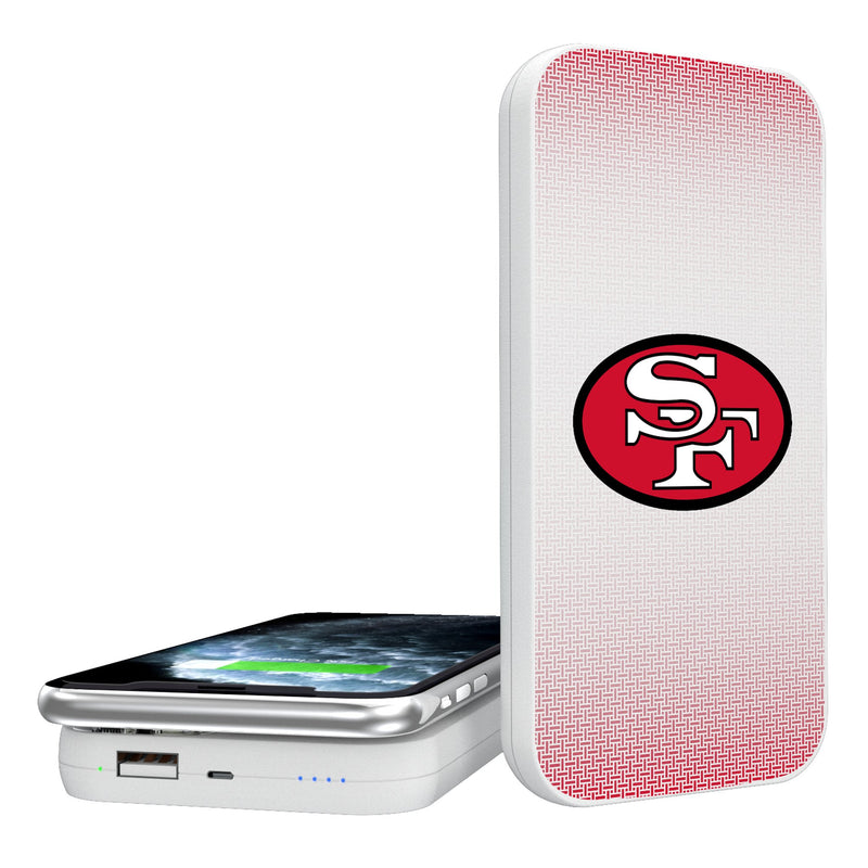 San Francisco 49ers Historic Collection Linen 5000mAh Portable Wireless Charger