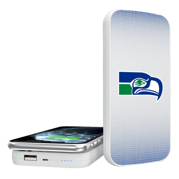 Seattle Seahawks Historic Collection Linen 5000mAh Portable Wireless Charger