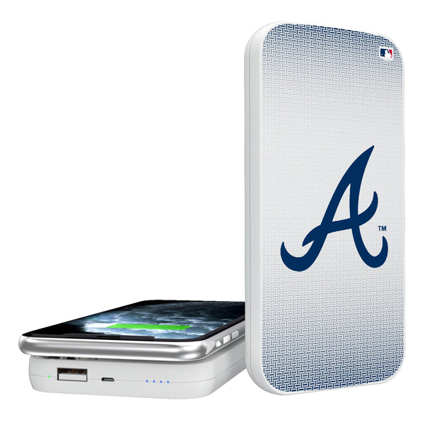 Atlanta Braves Linen 5000mAh Portable Wireless Charger