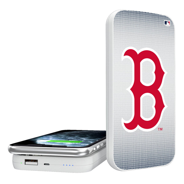 Boston Red Sox Linen 5000mAh Portable Wireless Charger