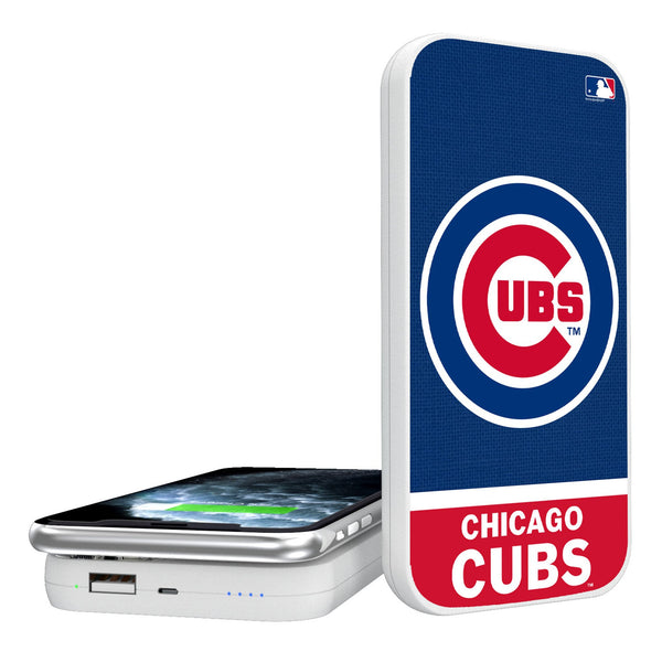 Chicago Cubs Endzone Solid 5000mAh Portable Wireless Charger