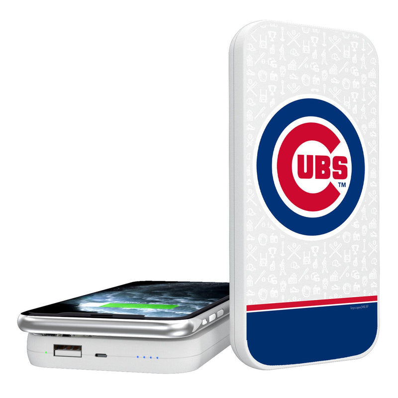 Chicago Cubs Memories Print 5000mAh Portable Wireless Charger