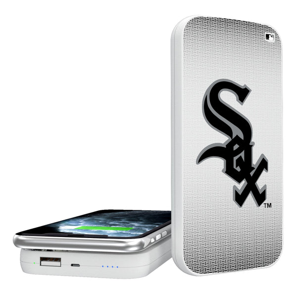 Chicago White Sox Linen 5000mAh Portable Wireless Charger