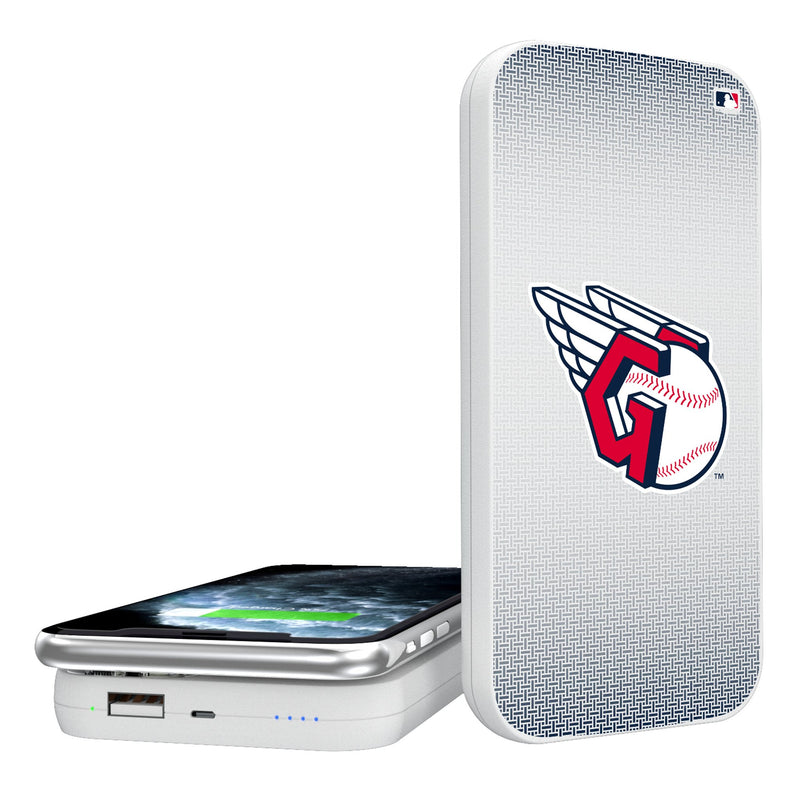 Cleveland Guardians Linen 5000mAh Portable Wireless Charger