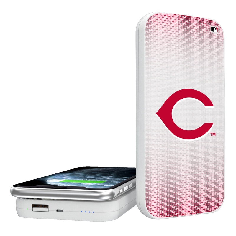 Cincinnati Reds Linen 5000mAh Portable Wireless Charger