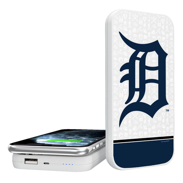 Detroit Tigers Memories Print 5000mAh Portable Wireless Charger