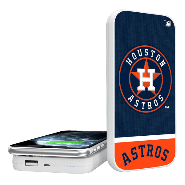 Houston Astros Endzone Solid 5000mAh Portable Wireless Charger