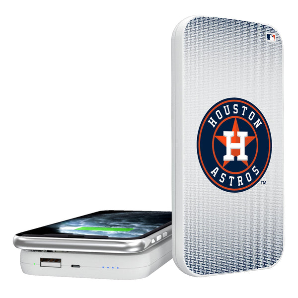 Houston Astros Linen 5000mAh Portable Wireless Charger