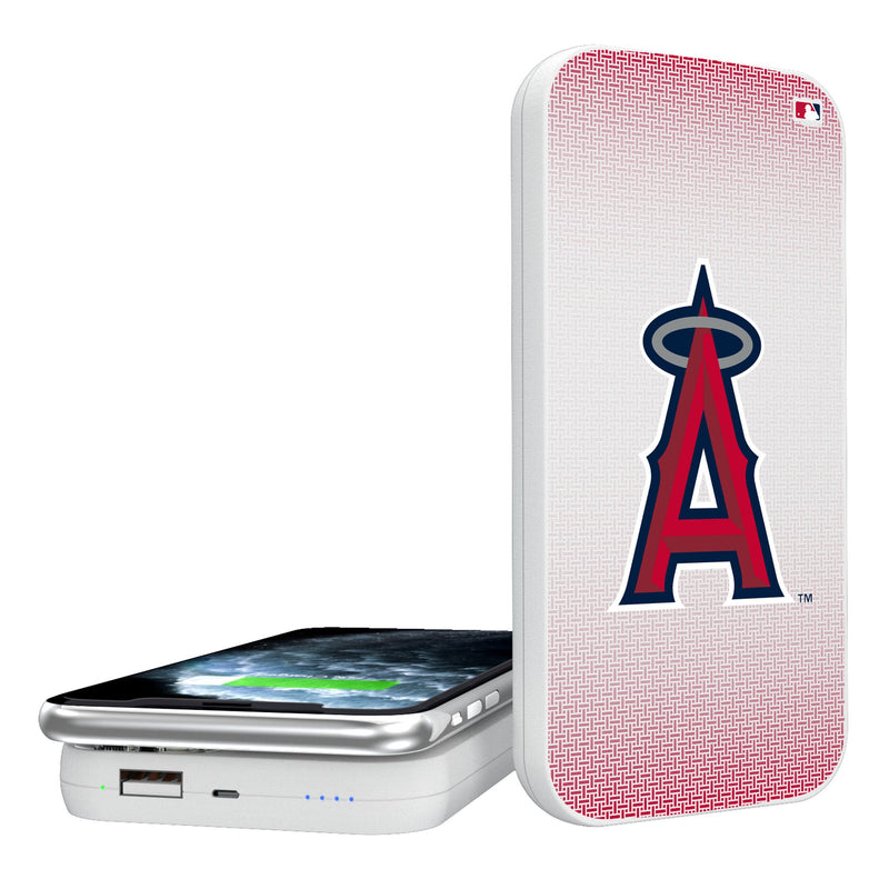 Los Angeles Angels Linen 5000mAh Portable Wireless Charger