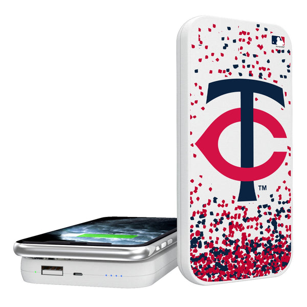 Minnesota Twins Confetti 5000mAh Portable Wireless Charger