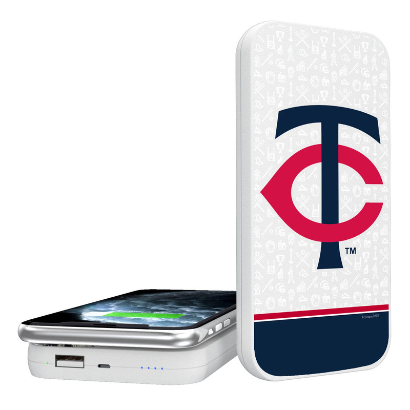 Minnesota Twins Memories Print 5000mAh Portable Wireless Charger