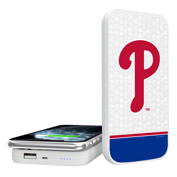 Philadelphia Phillies Memories Print 5000mAh Portable Wireless Charger