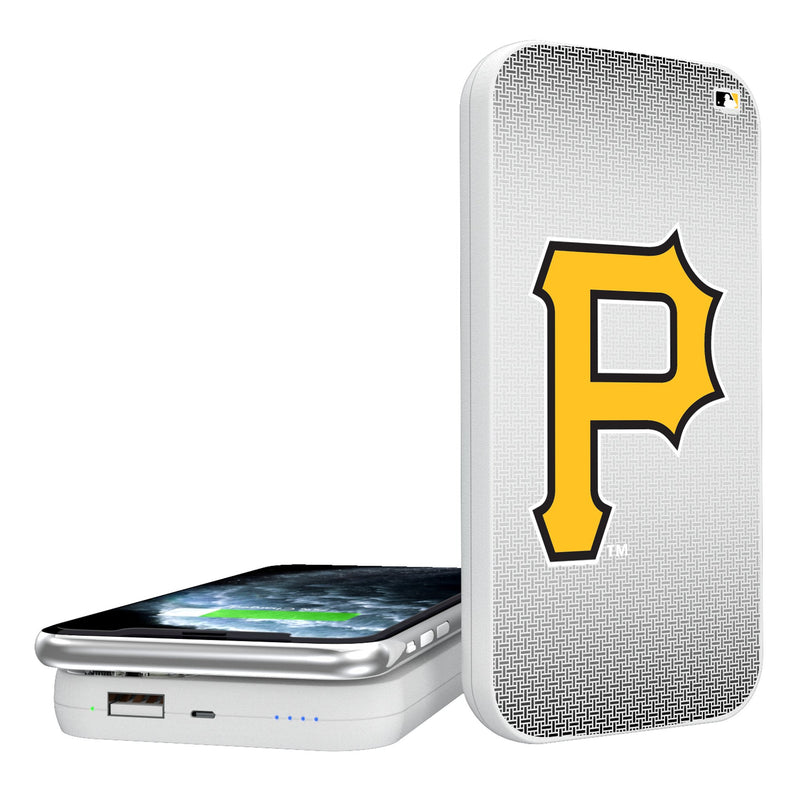 Pittsburgh Pirates Linen 5000mAh Portable Wireless Charger