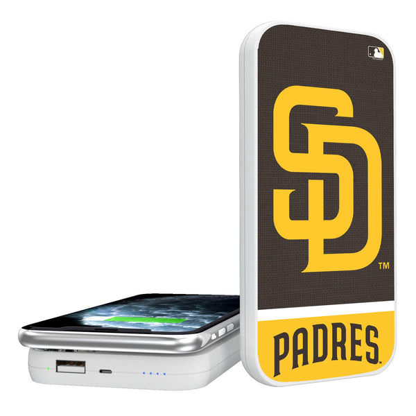 San Diego Padres Endzone Solid 5000mAh Portable Wireless Charger