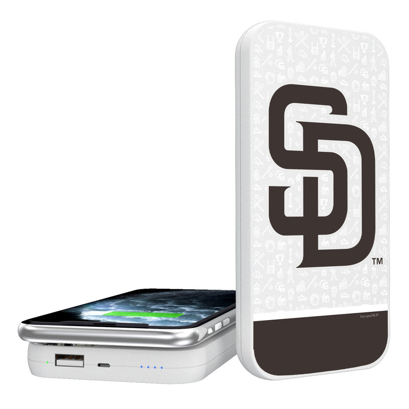 San Diego Padres Memories Print 5000mAh Portable Wireless Charger