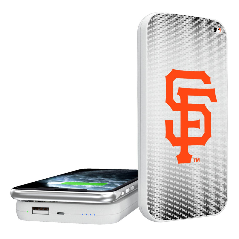 San Francisco Giants Linen 5000mAh Portable Wireless Charger