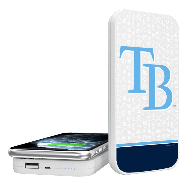 Tampa Bay Rays Memories Print 5000mAh Portable Wireless Charger