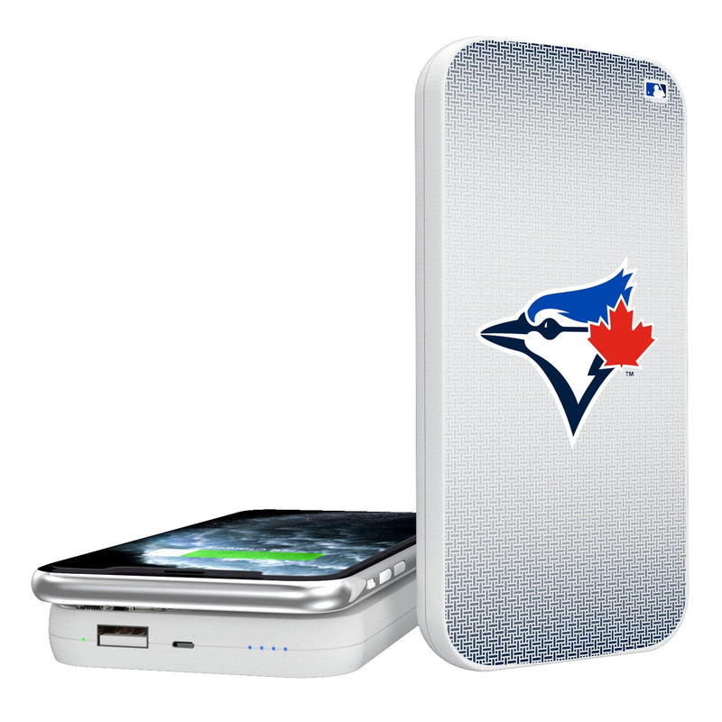 Toronto Blue Jays Linen 5000mAh Portable Wireless Charger