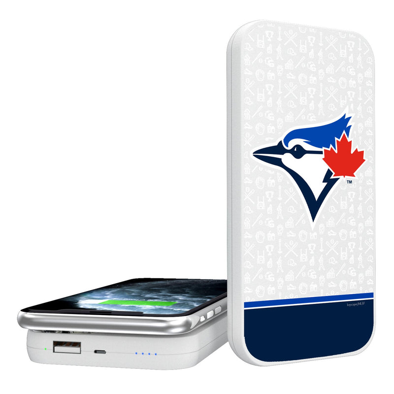 Toronto Blue Jays Memories Print 5000mAh Portable Wireless Charger