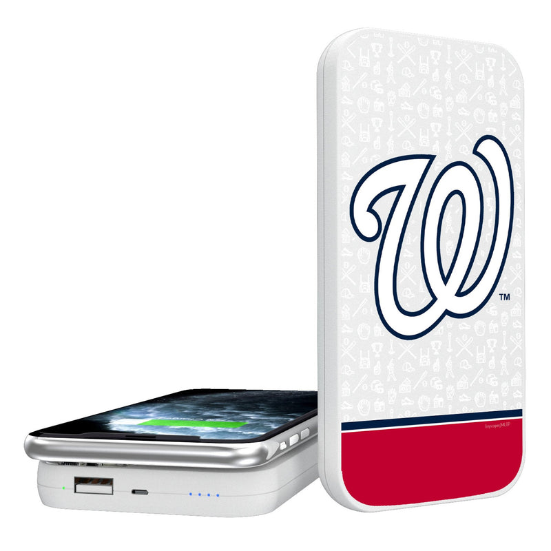 Washington Nationals Memories Print 5000mAh Portable Wireless Charger