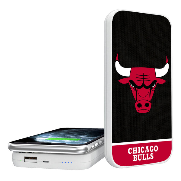 Chicago Bulls Endzone Solid 5000mAh Portable Wireless Charger