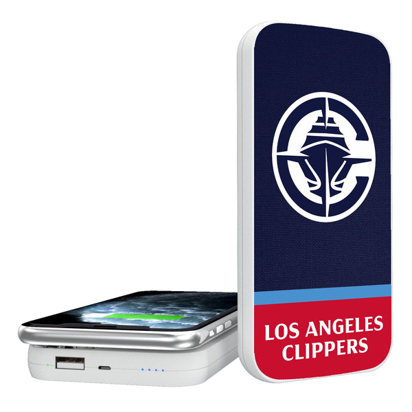 Los Angeles Clippers Endzone Solid 5000mAh Portable Wireless Charger