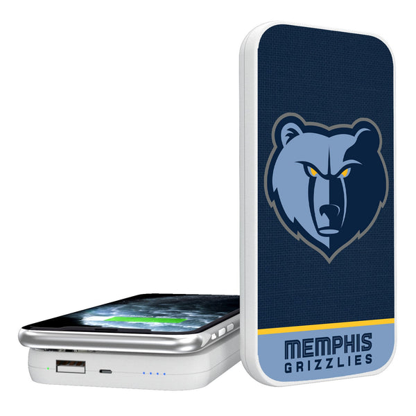 Memphis Grizzlies Endzone Solid 5000mAh Portable Wireless Charger