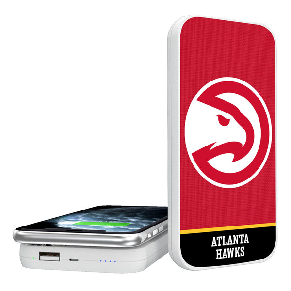 Atlanta Hawks Endzone Solid 5000mAh Portable Wireless Charger