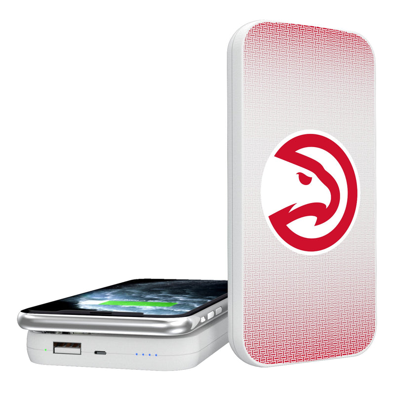 Atlanta Hawks Linen 5000mAh Portable Wireless Charger