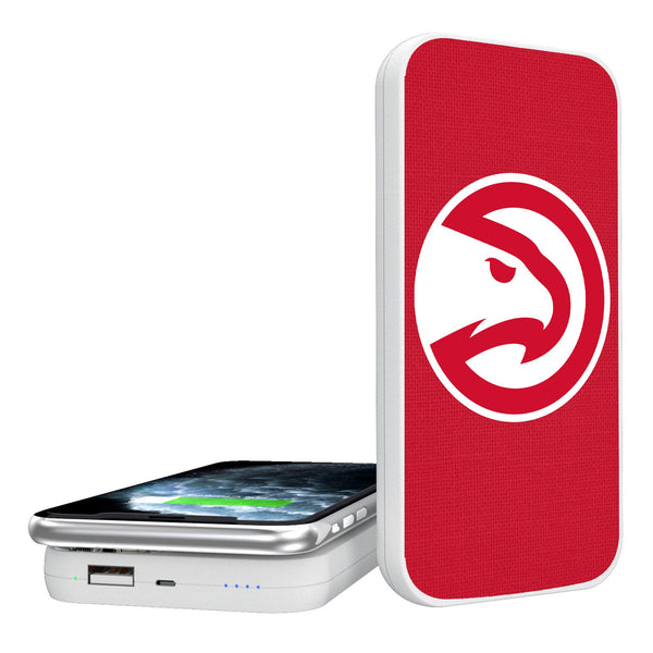 Atlanta Hawks Solid 5000mAh Portable Wireless Charger