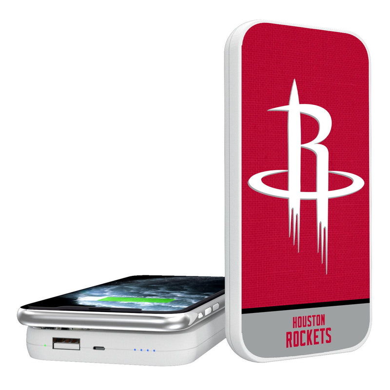 Houston Rockets Endzone Solid 5000mAh Portable Wireless Charger