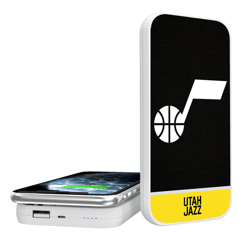 Utah Jazz Endzone Solid 5000mAh Portable Wireless Charger