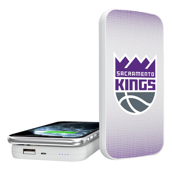 Sacramento Kings Linen 5000mAh Portable Wireless Charger