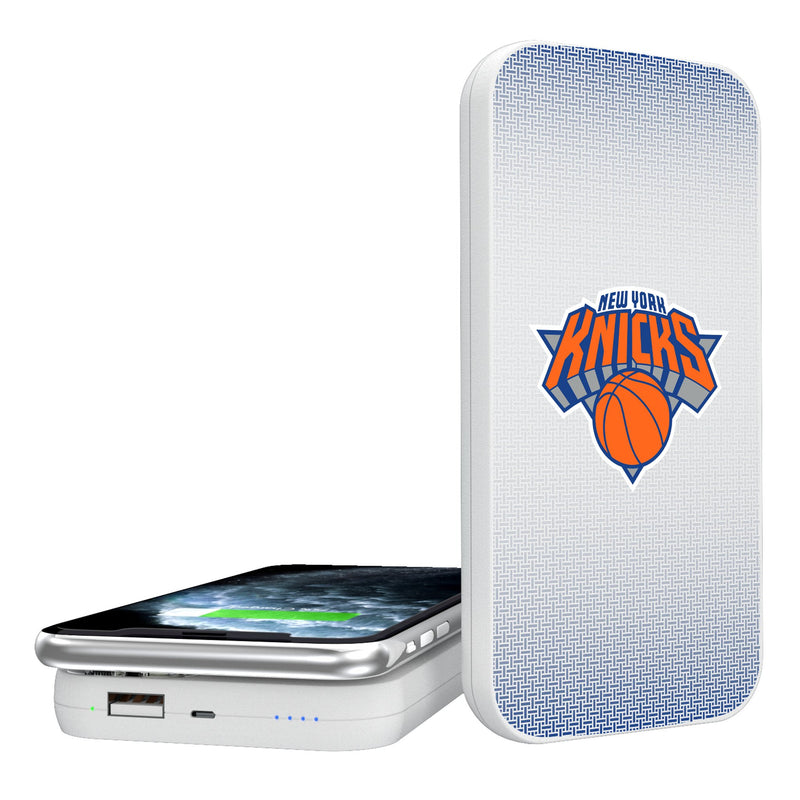 New York Knicks Linen 5000mAh Portable Wireless Charger