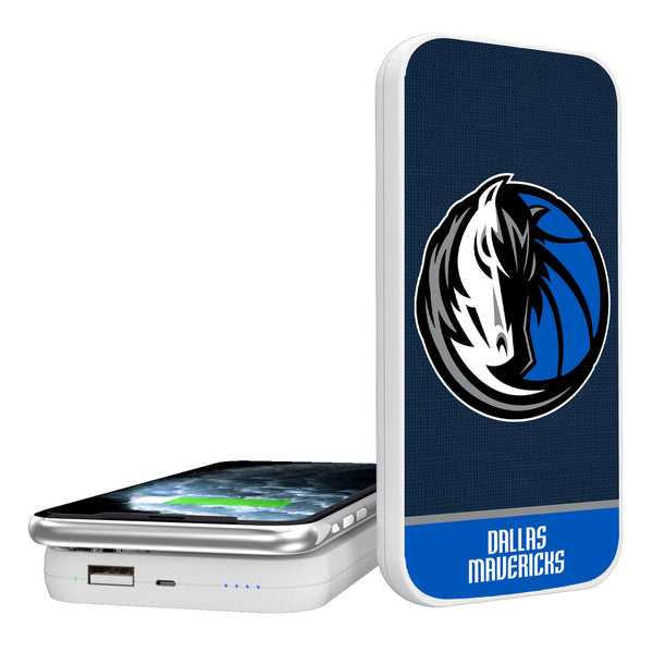 Dallas Mavericks Endzone Solid 5000mAh Portable Wireless Charger