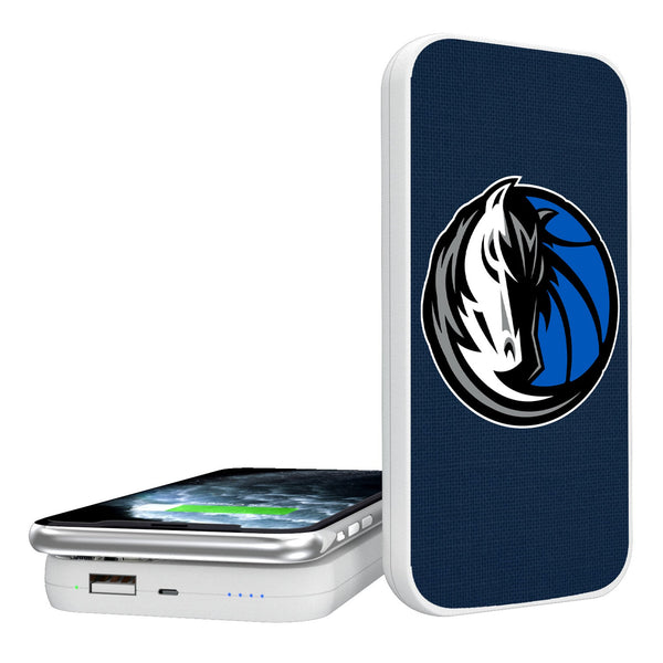 Dallas Mavericks Solid 5000mAh Portable Wireless Charger