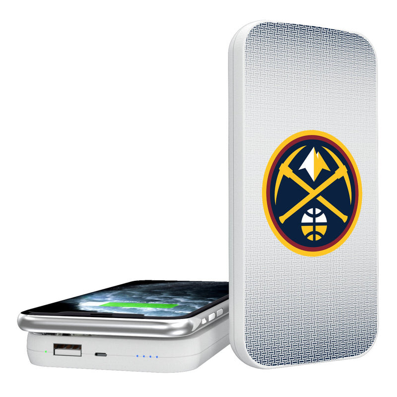 Denver Nuggets Linen 5000mAh Portable Wireless Charger