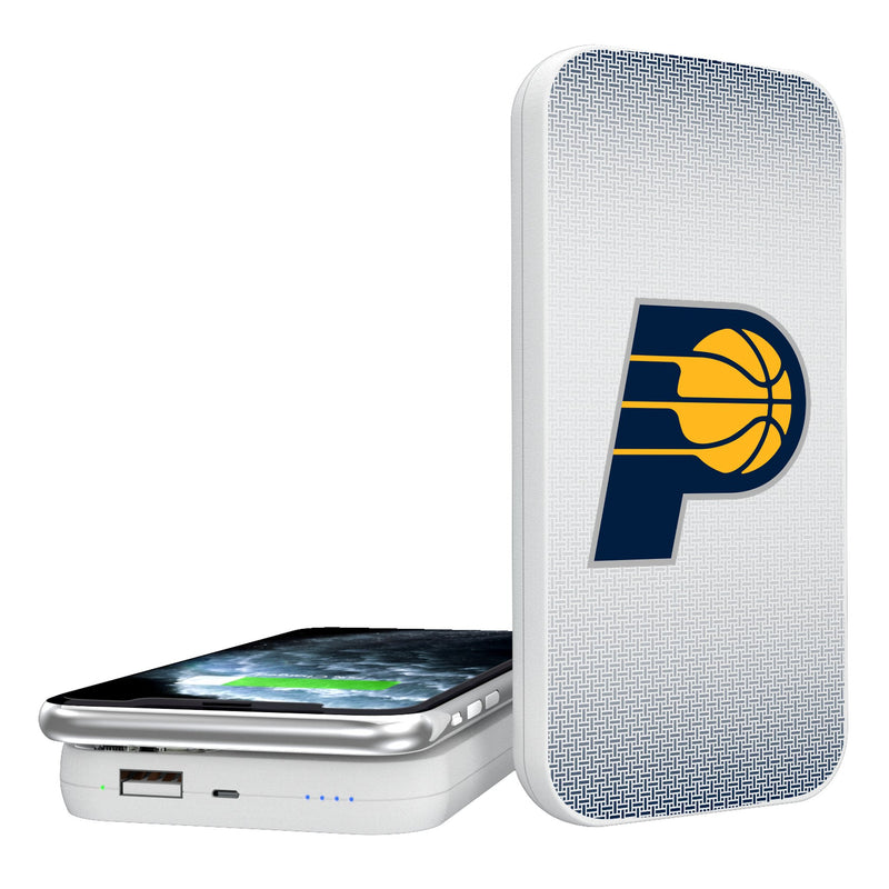 Indiana Pacers Linen 5000mAh Portable Wireless Charger