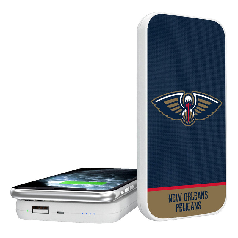 New Orleans Pelicans Endzone Solid 5000mAh Portable Wireless Charger